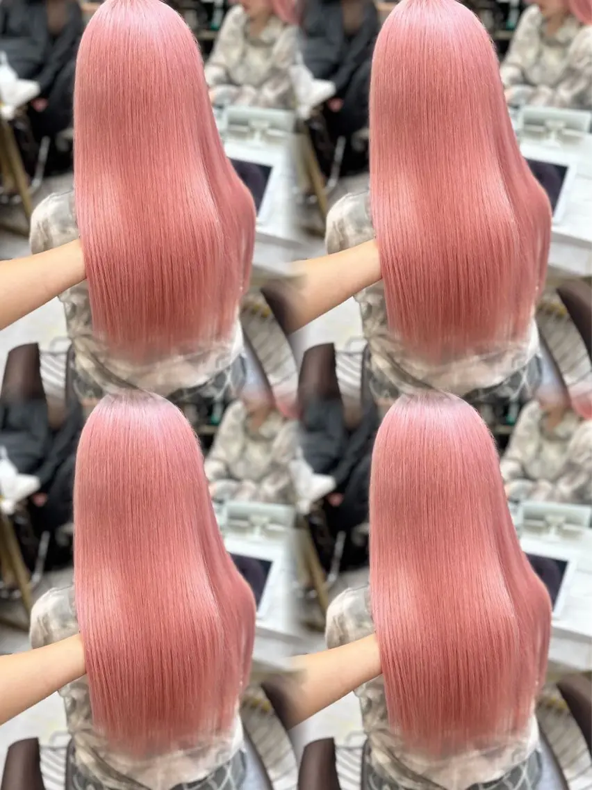 ロング ヘアカラー みのりハイトーン デザインカラーのヘアスタイル