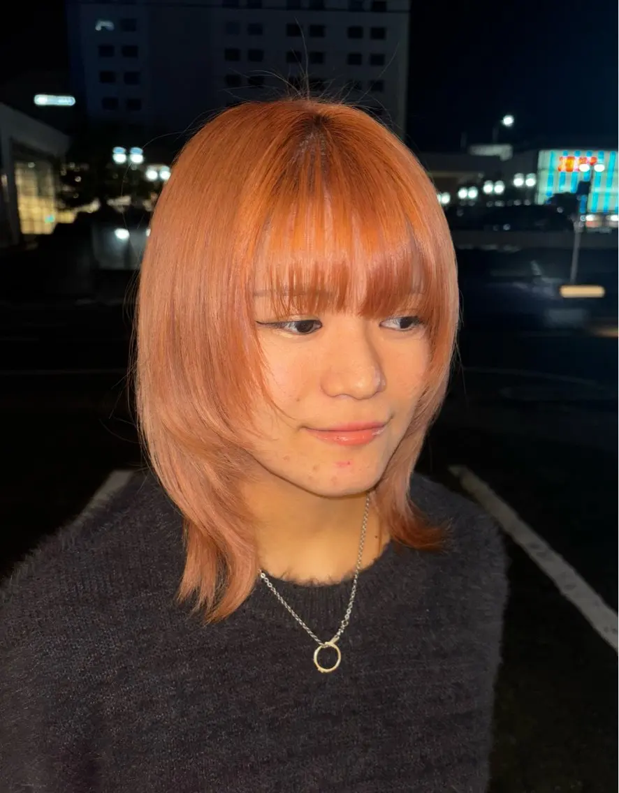 ミディアム 淡色┊︎ナチュラル 🧁奈那美🧁*.゜のヘアスタイル