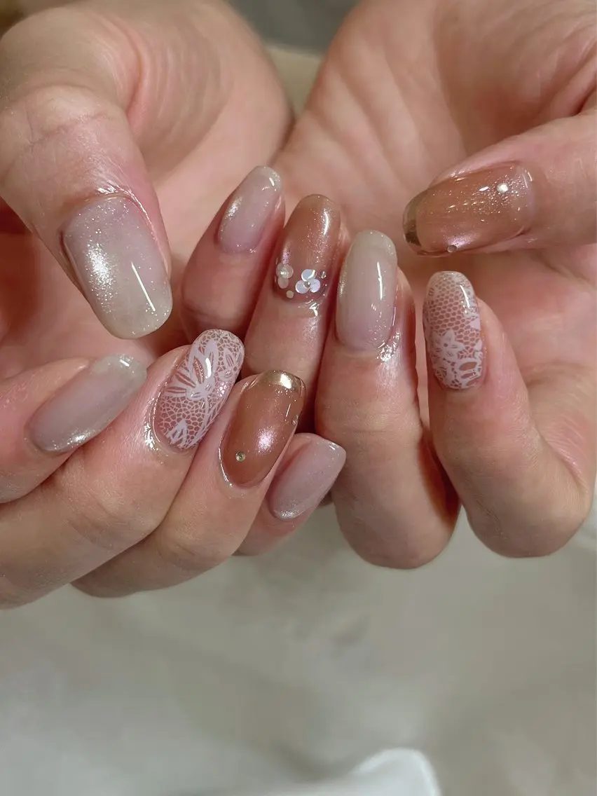 ネイル ハンドネイル petit sarina..ෆのネイルデザイン