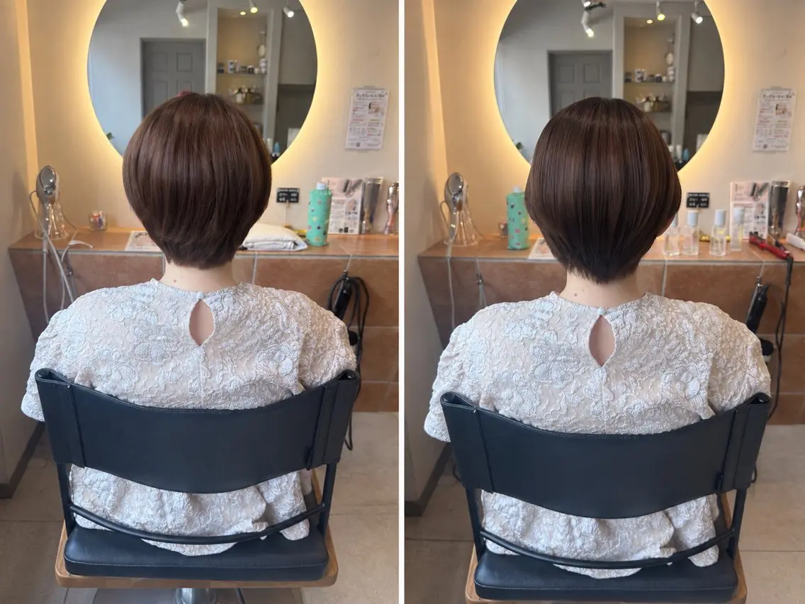 ショート パーマ 【カラーモデル】檜佐 叶実のヘアスタイル