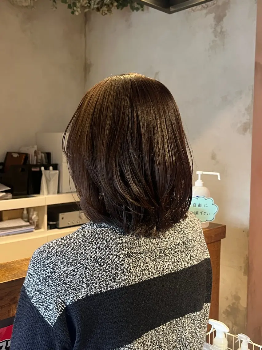 セミロング パーマ カット パーマ 韓国好き🇰🇷 美容師MIKUのヘアスタイル