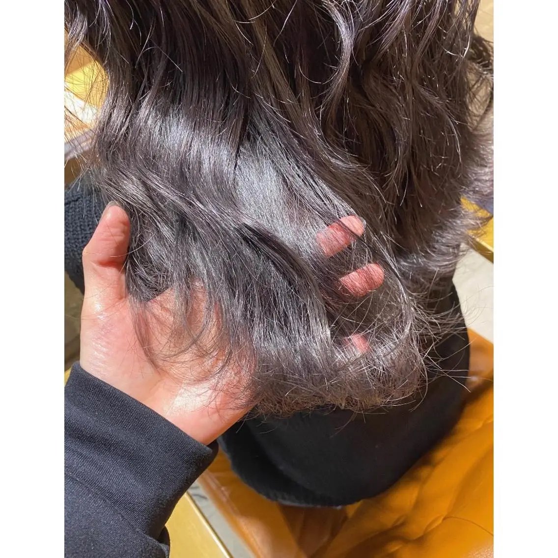 カラー グレージュ ラベンダーカラー ラベンダーグレージュ ラベンダーグレー 🩵盛れる顔周り/ 艶カラーemi🩵のヘアスタイル