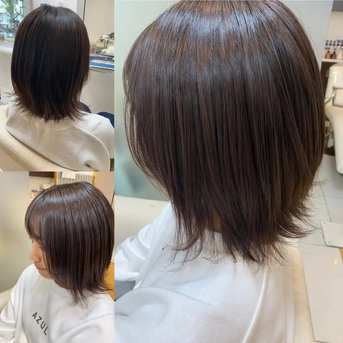 ミディアム カラー カット ヘアカラー 柳川 玲也のヘアスタイル