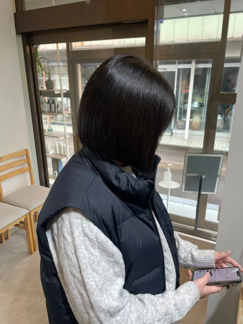 ミディアム カット やまもと けんたのヘアスタイル