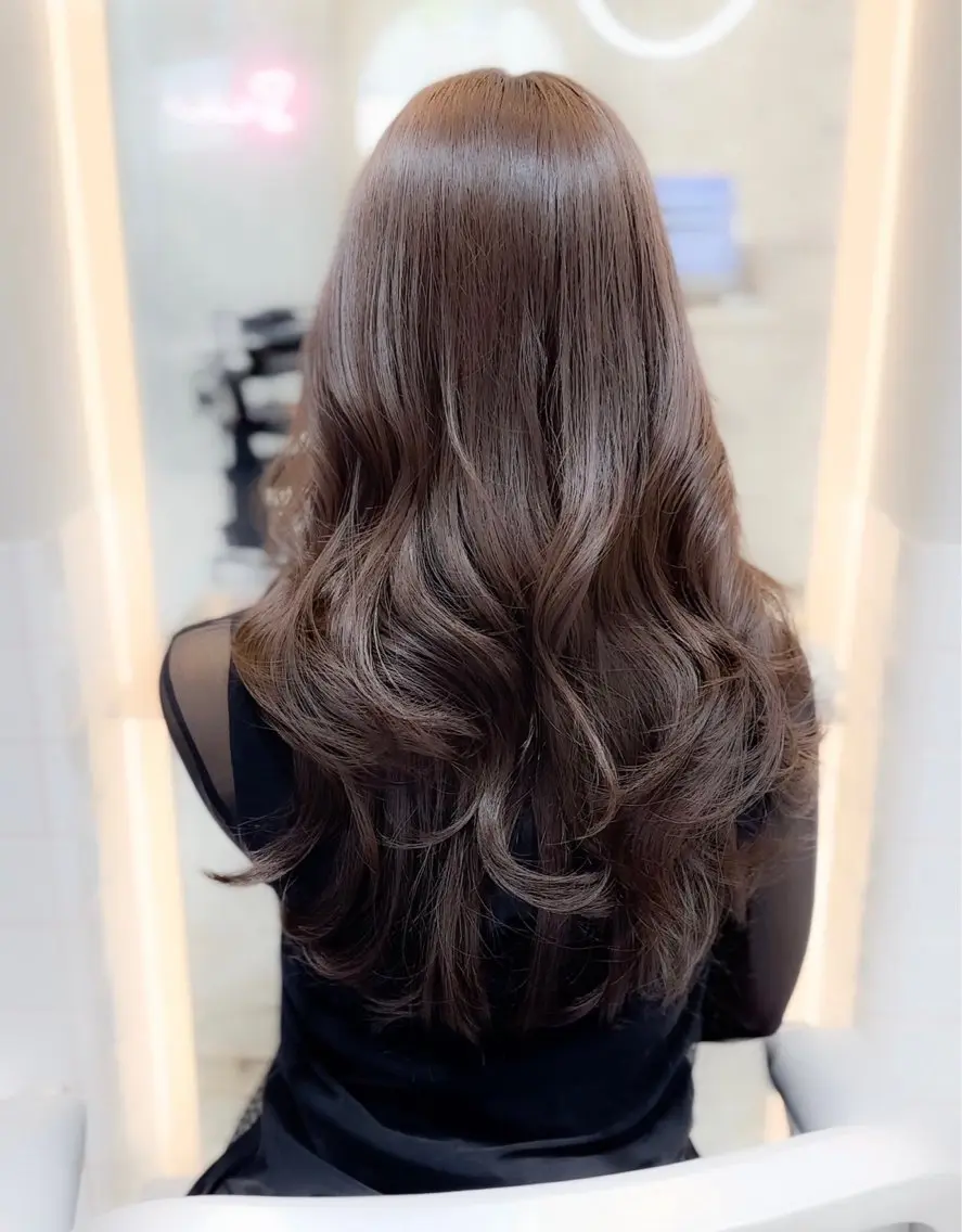 ロング カラー ブラウンカラー 新宿/韓国ヘア kurea🎀のヘアスタイル