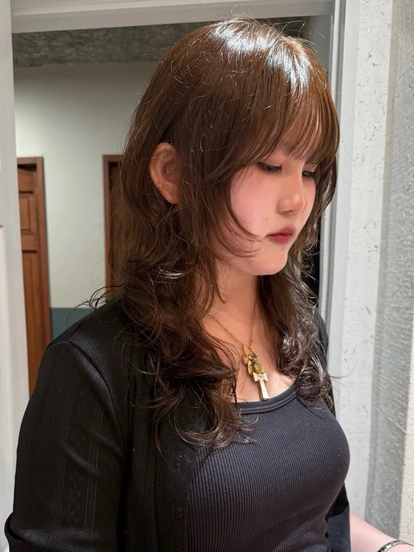 ロング カラー パーマ 似合わせカット カット ヘアカラー パーマ トリートメント mai / linoah˚✧のヘアスタイル