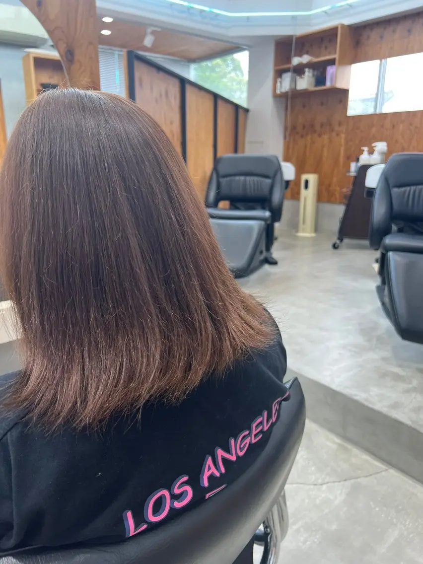 ミディアム カラー U ひじりのヘアスタイル