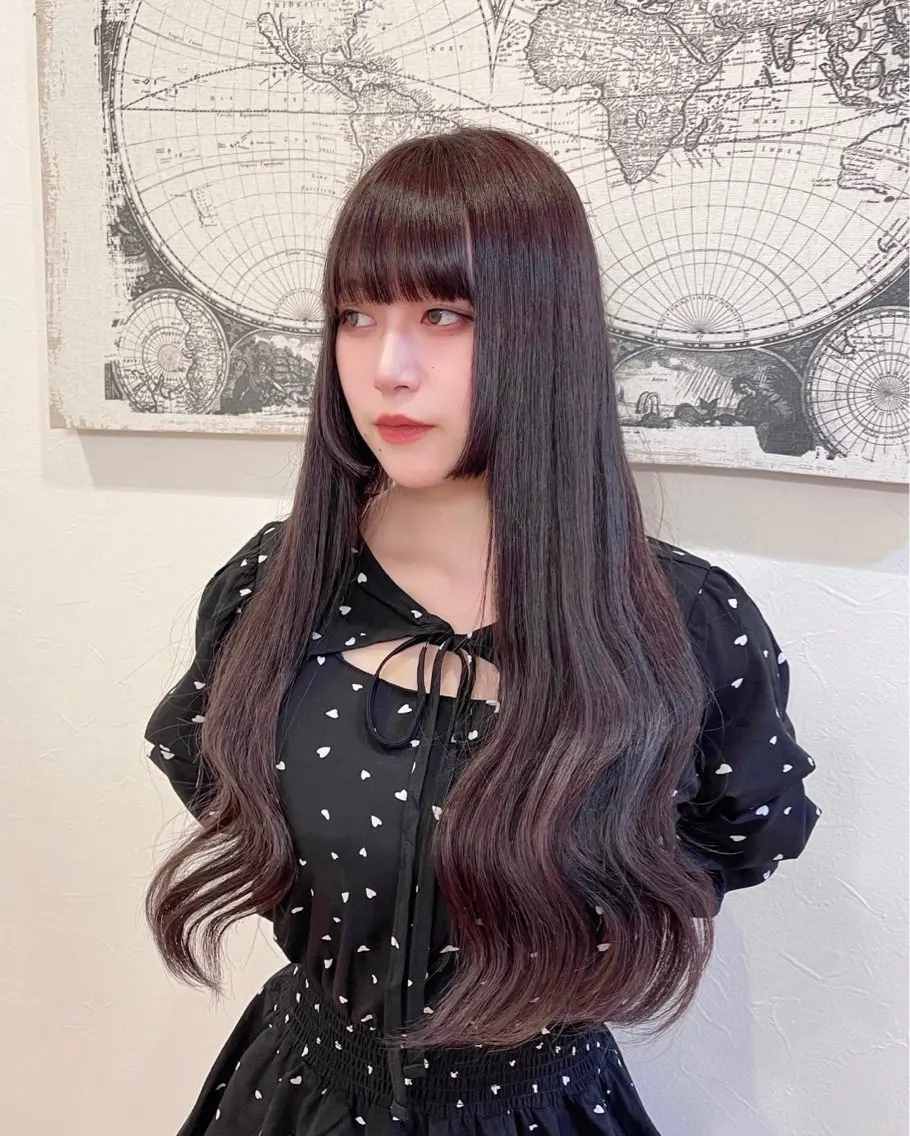 ロング カラー 仲間 楓のヘアスタイル