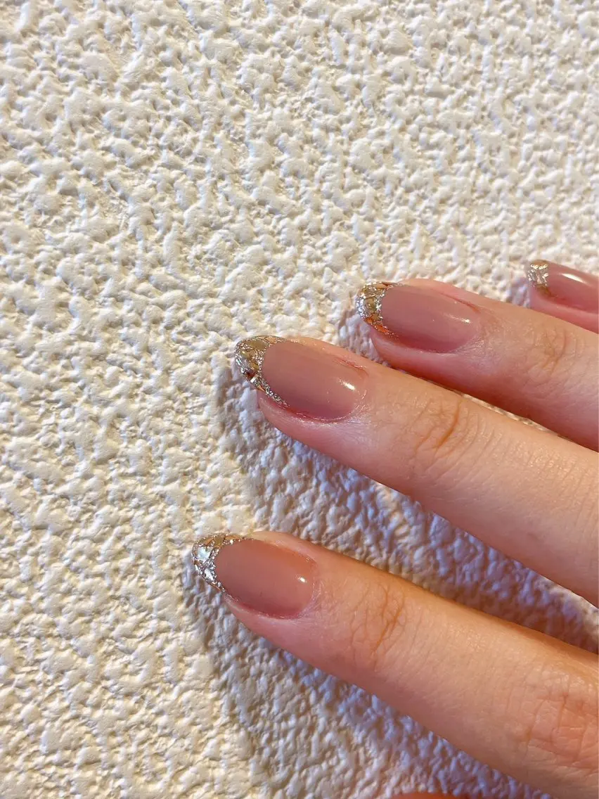 ネイル フレンチネイル ジェルネイル ガラスフレンチ 韓国ネイル メンズネイル kiki nail たまプラーザのネイルデザイン