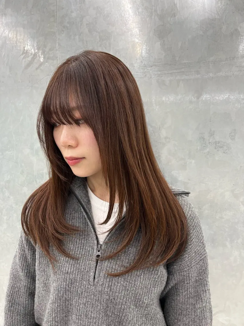 ロング レイヤーカット 神作 汐里　江古田 /透明感カラー🌿のヘアスタイル