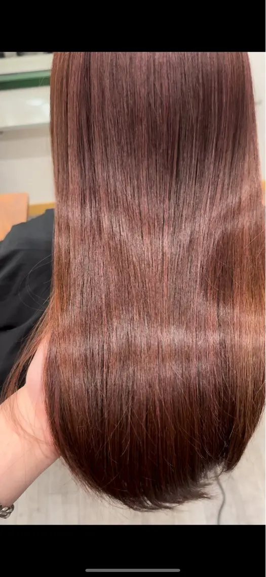 ロング カラー ブラウンカラー ピンクカラー ピンクブラウン &tigre 佐藤秀太のヘアスタイル