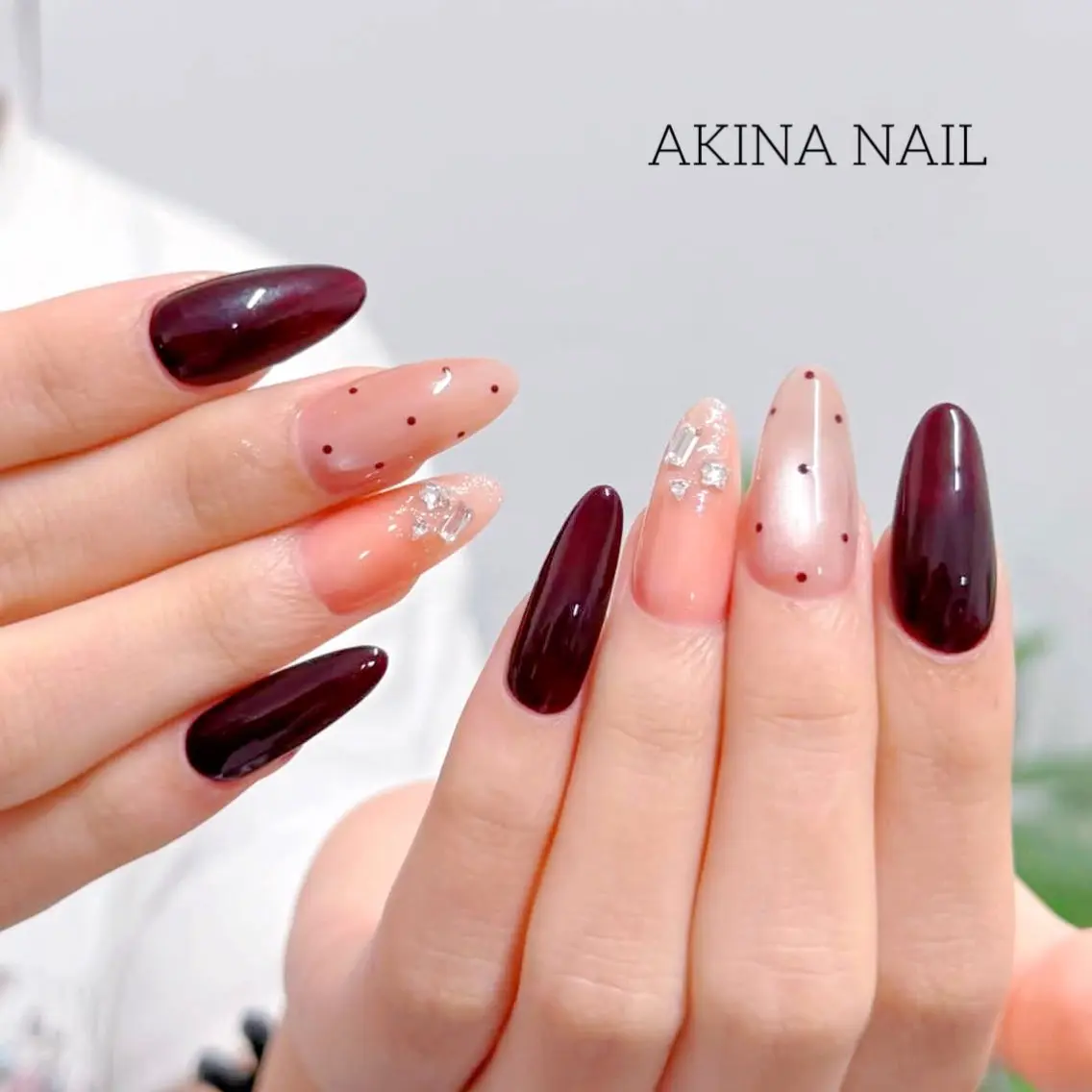 セミロング ハンドネイル Akina Nail 亀戸のネイルデザイン