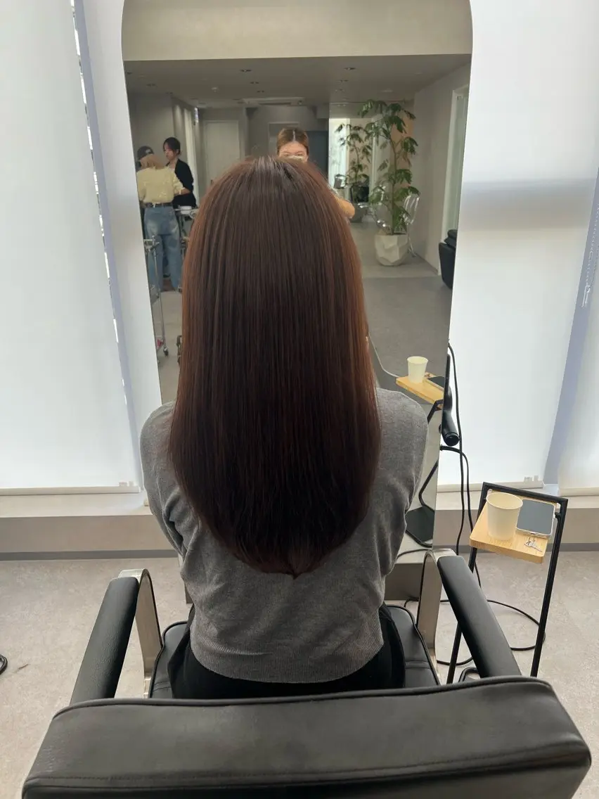 ロング パーマ レイヤーカット 縮毛矯正 カット ヘアカラー 縮毛矯正 トリートメント 艶ボブ🤎ボブパーマ 透明感カラー\メンズのヘアスタイル