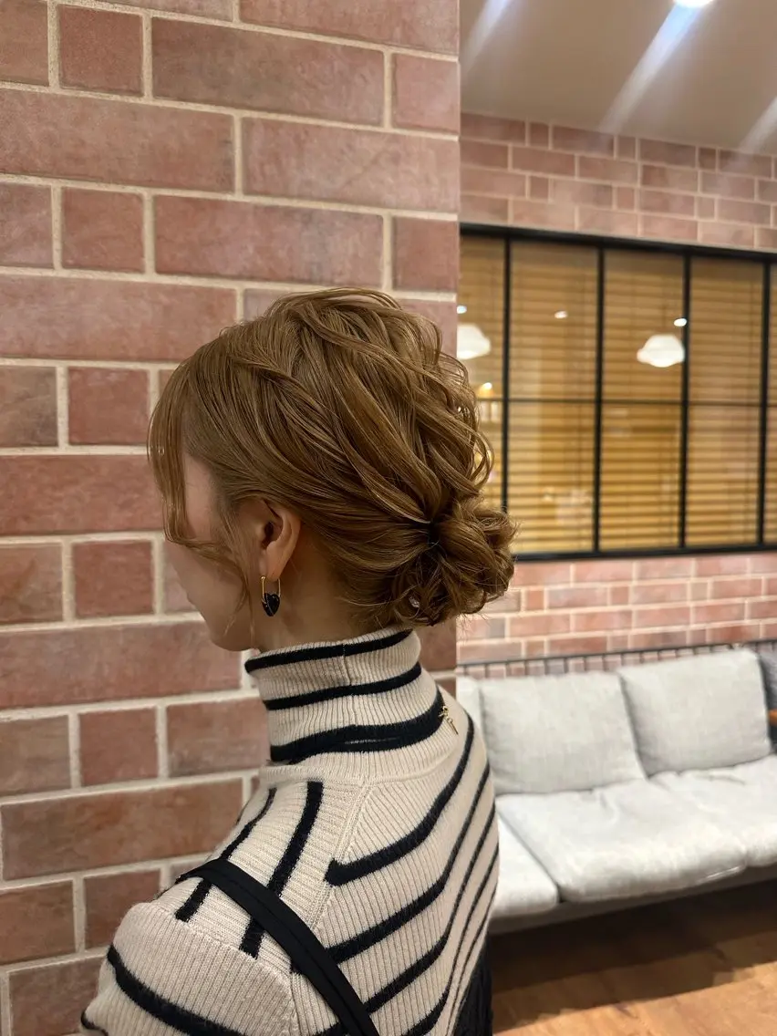 ミディアム ヘアアレンジ ヘアセット メンズ&ヘアアレンジ 🌼みねのヘアスタイル