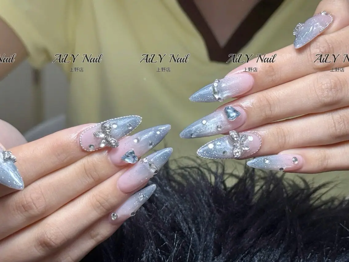 ネイル アートネイル ジェルネイル マグネットネイル ニュアンスネイル シンプルネイル ハンドネイル AiLy Nail 上野店のネイルデザイン