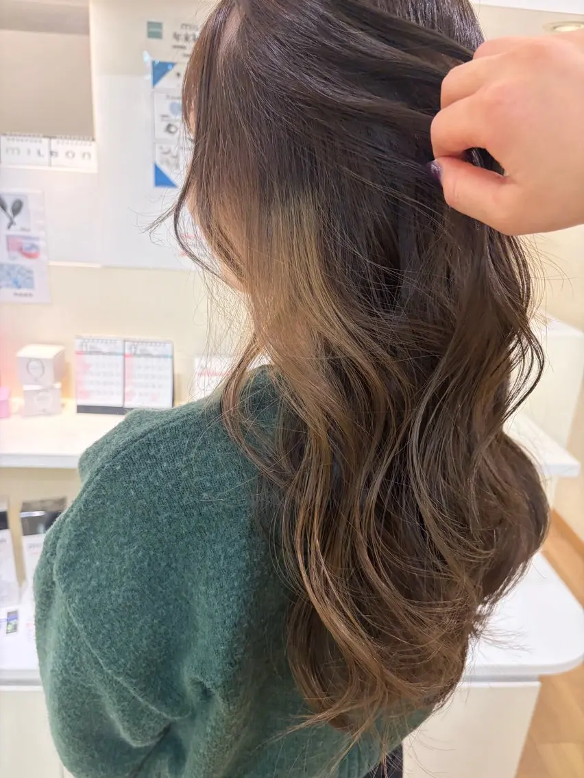 ロング カラー ベージュカラー ヘアカラー 🫧似合わせ カラー /縮毛矯正🎀みずきのヘアスタイル