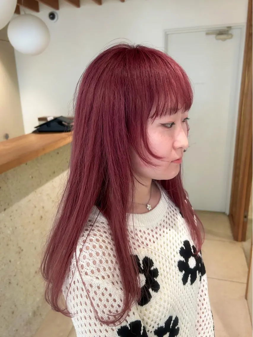 ロング カラー ヘアカラー ヘッドスパ 髪質改善/ストレート パーマ長久手/ひかるのヘアスタイル