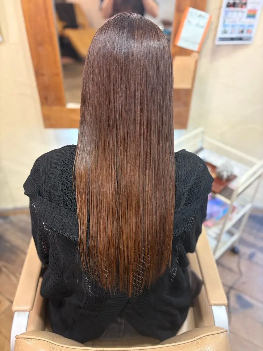 ロング カット トリートメント ヘアセット 柘植 雅大のヘアスタイル