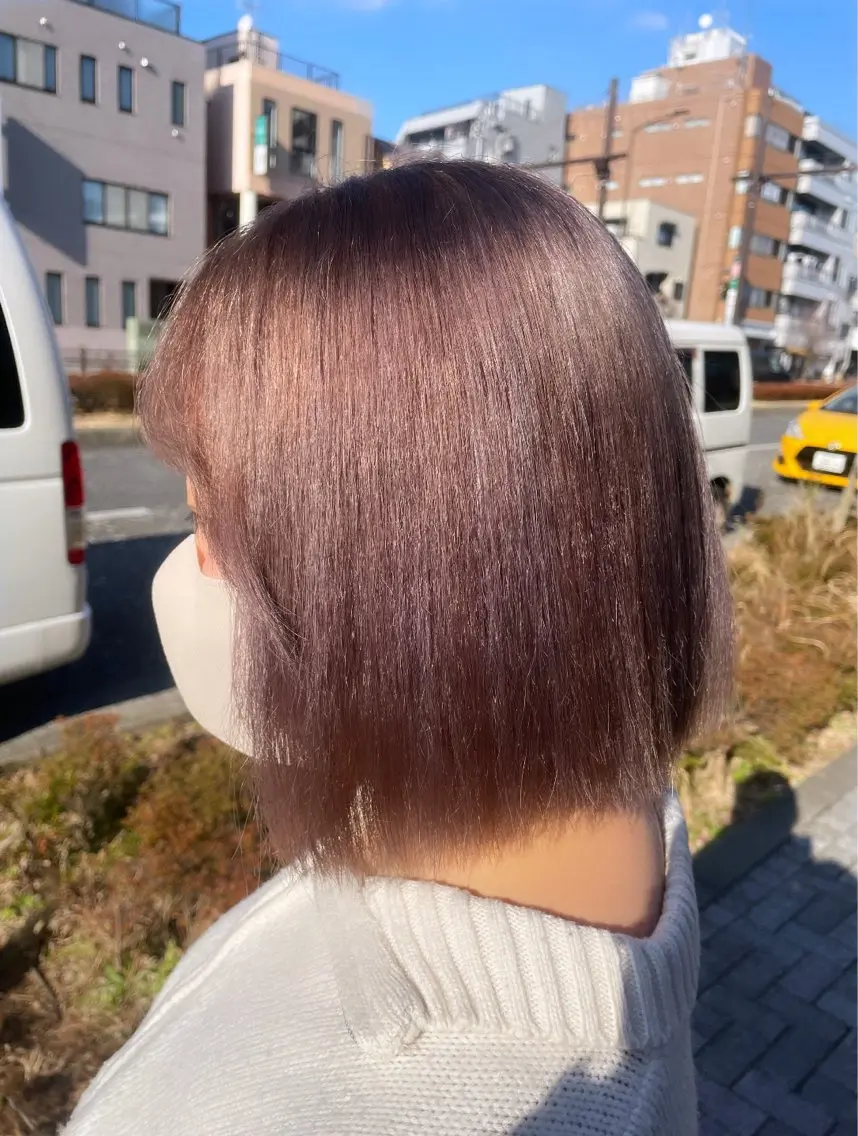 ミディアム カラー ヘアカラー トリートメント 💞暖色カラー 💞risaのヘアスタイル
