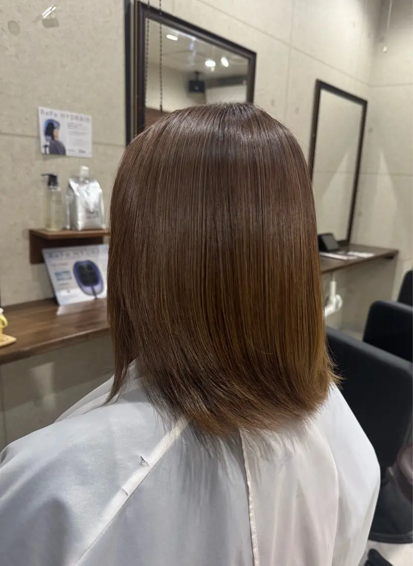 ミディアム カラー ヘアカラー 渡邉 吏央のヘアスタイル