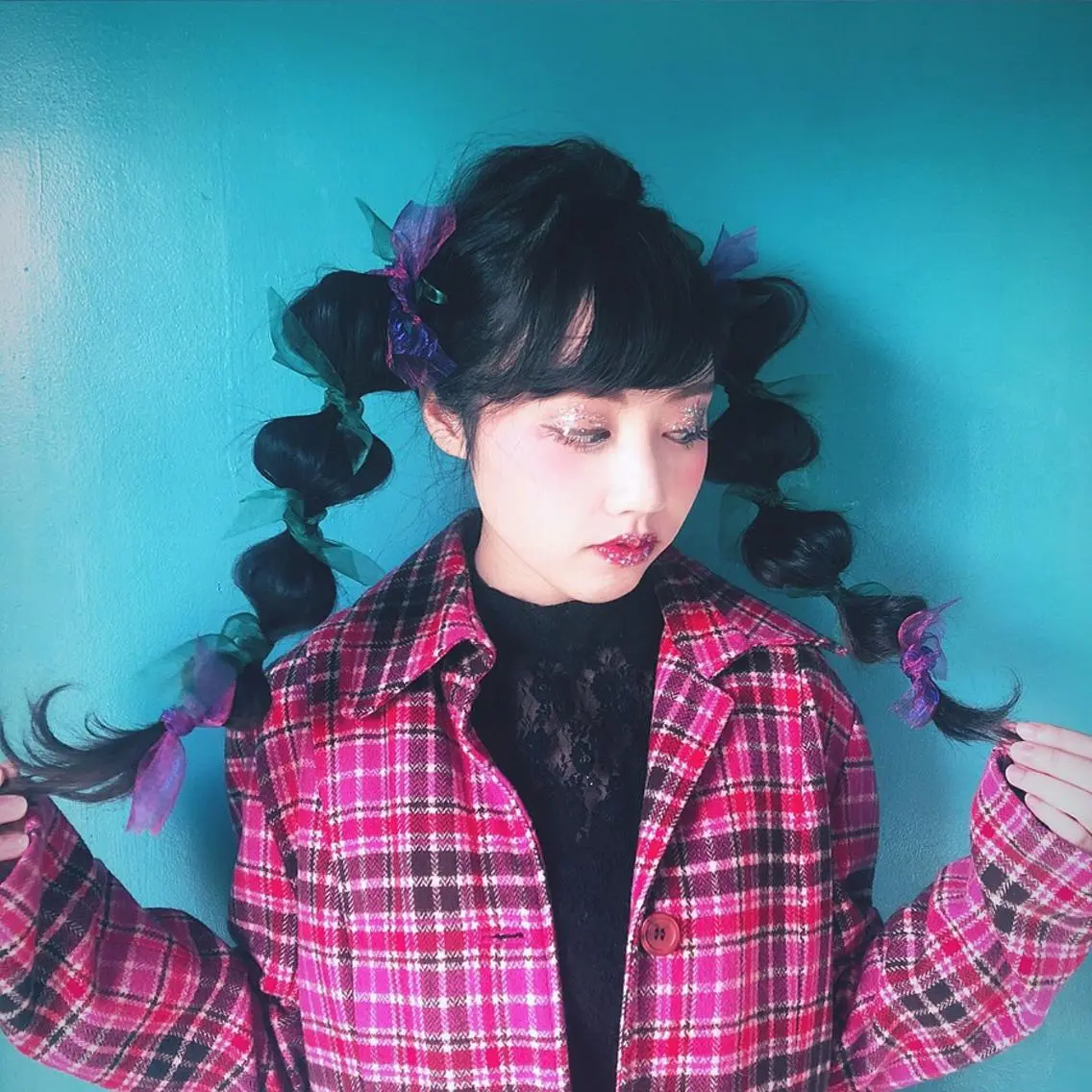 ロング カラー ヘアアレンジ キッズ 子どものヘアアレンジ ヘアセット stylist 🌸 kana.のヘアスタイル