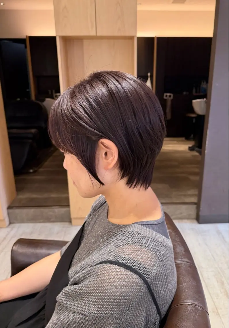 ショート カット ヘアカラー トリートメント 能松 玲奈のヘアスタイル