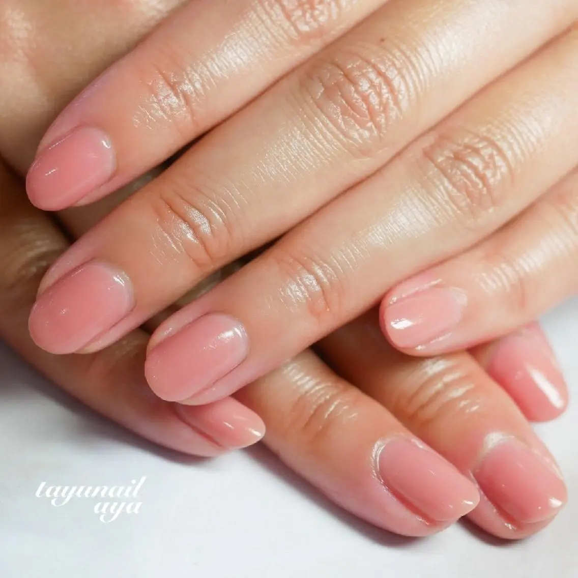 ネイル ブルー ジェルネイル ワンカラーネイル パラジェル 冬ネイル ネイルサロン 【たゆnail】のネイルデザイン