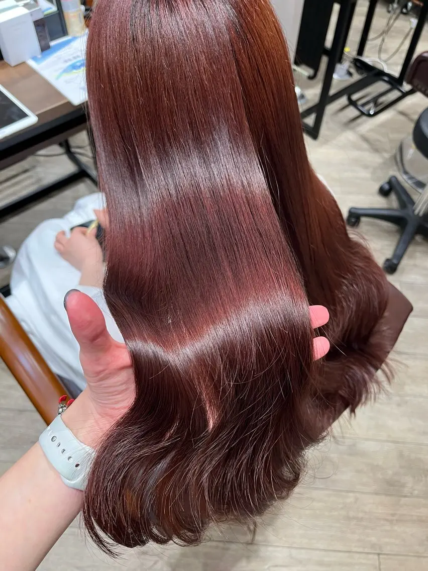 ロング カラー カシス ピンクカラー 🫧ぷる艶カラー🫧 Yuubi🦩のヘアスタイル