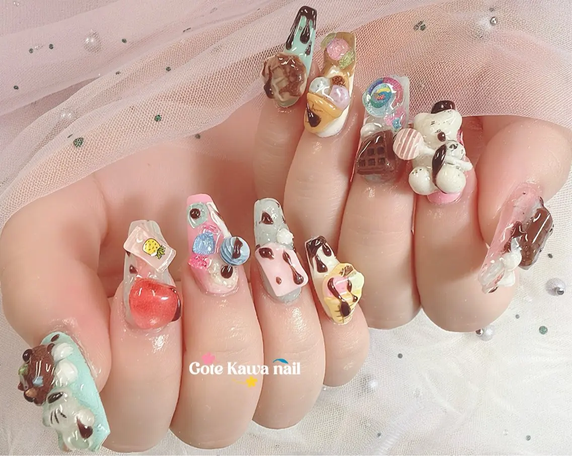 ネイル 持ち込み 夏ネイル ハンドネイル ハンドケア Gote Kawa nail salonのネイルデザイン