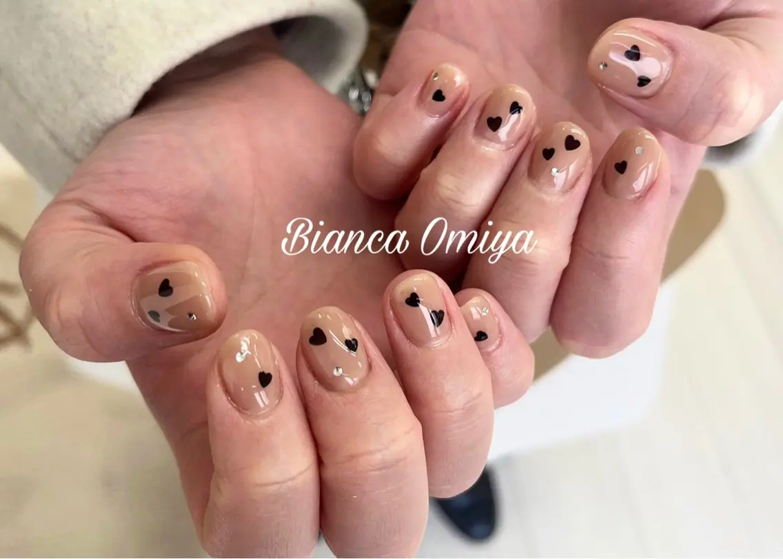 ネイル フラッシュネイル フレンチネイル ジェルネイル グラデーション マグネットネイル ハンドネイル Bianca大宮 入江のネイルデザイン