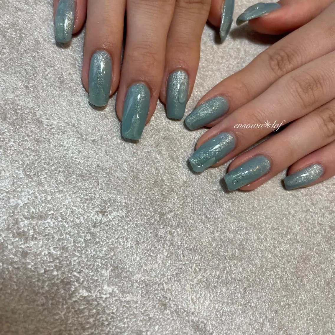 ネイル アートネイル オーロラネイル クリアネイル フレンチネイル ジェルネイル ensowa✱laf NAILのネイルデザイン