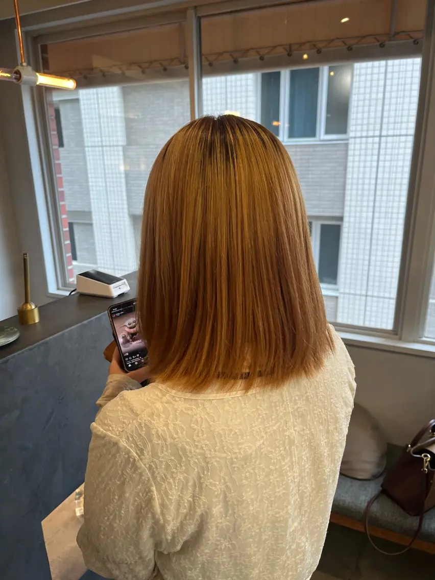 【ダメージが気になる方💡】髪質改善酸性ストレート+4stepトリートメントの写真