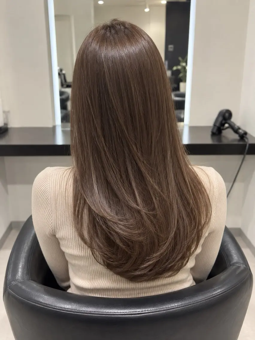 ミディアム カラー ブラウンカラー トリートメント 🌈ウルトワ水素 髪質改善naru🌈のヘアスタイル