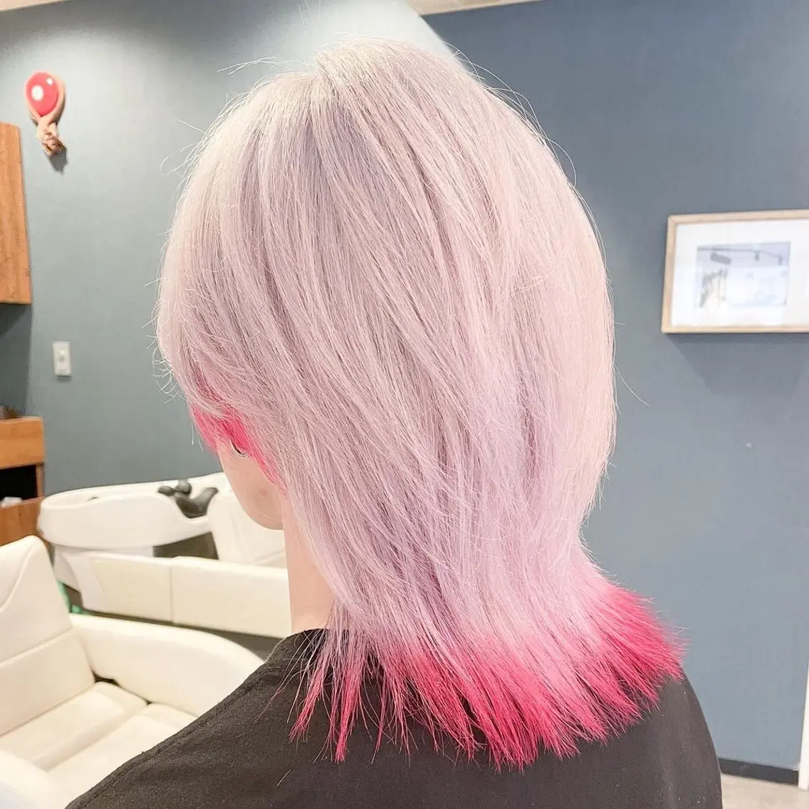 カラー 長尾菜々美🐰 ／ハイトーンカラーのヘアスタイル