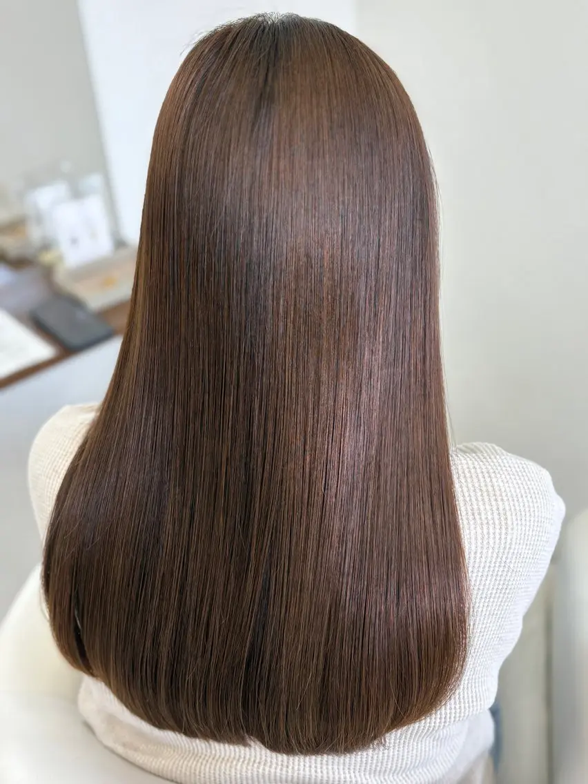 ロング カット ヘアカラー 縮毛矯正 トリートメント SHO担当髪質改善 東加古川アーティブのヘアスタイル