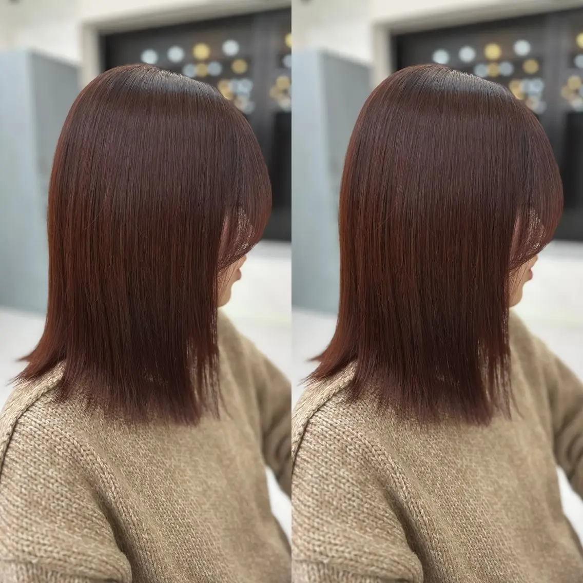 ミディアム ヘアカラー トリートメント 髪質改善🩵縮毛矯正 代々木/木下のヘアスタイル