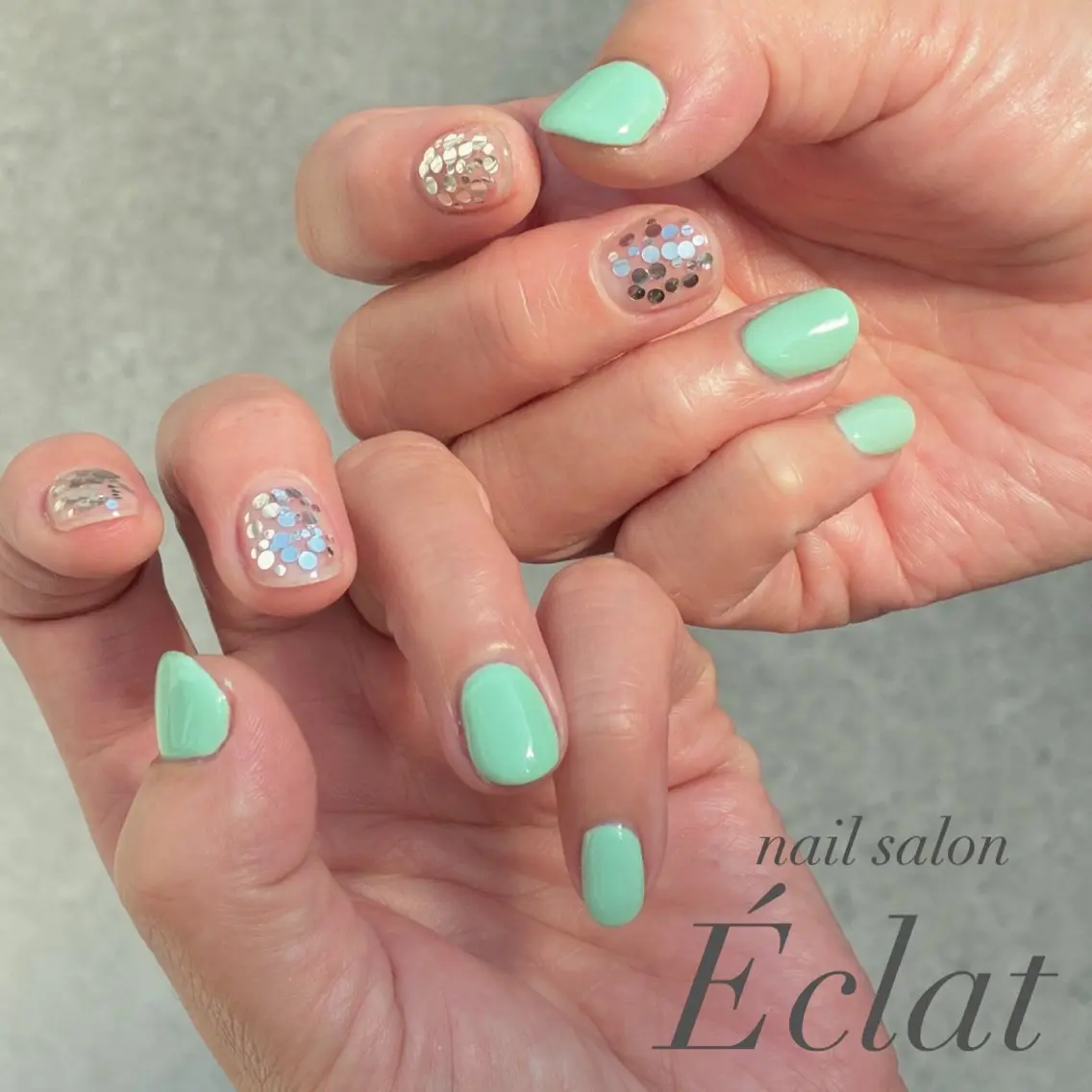ネイル 持ち込み ハンドネイル nail salon Éclatのネイルデザイン