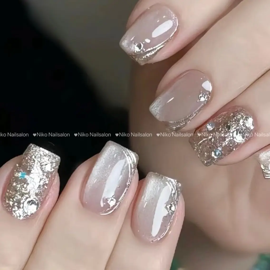 ネイル チークネイル 長さ出し フットネイル フレンチネイル ジェルネイル Niko Nail salon 銀座本店のネイルデザイン