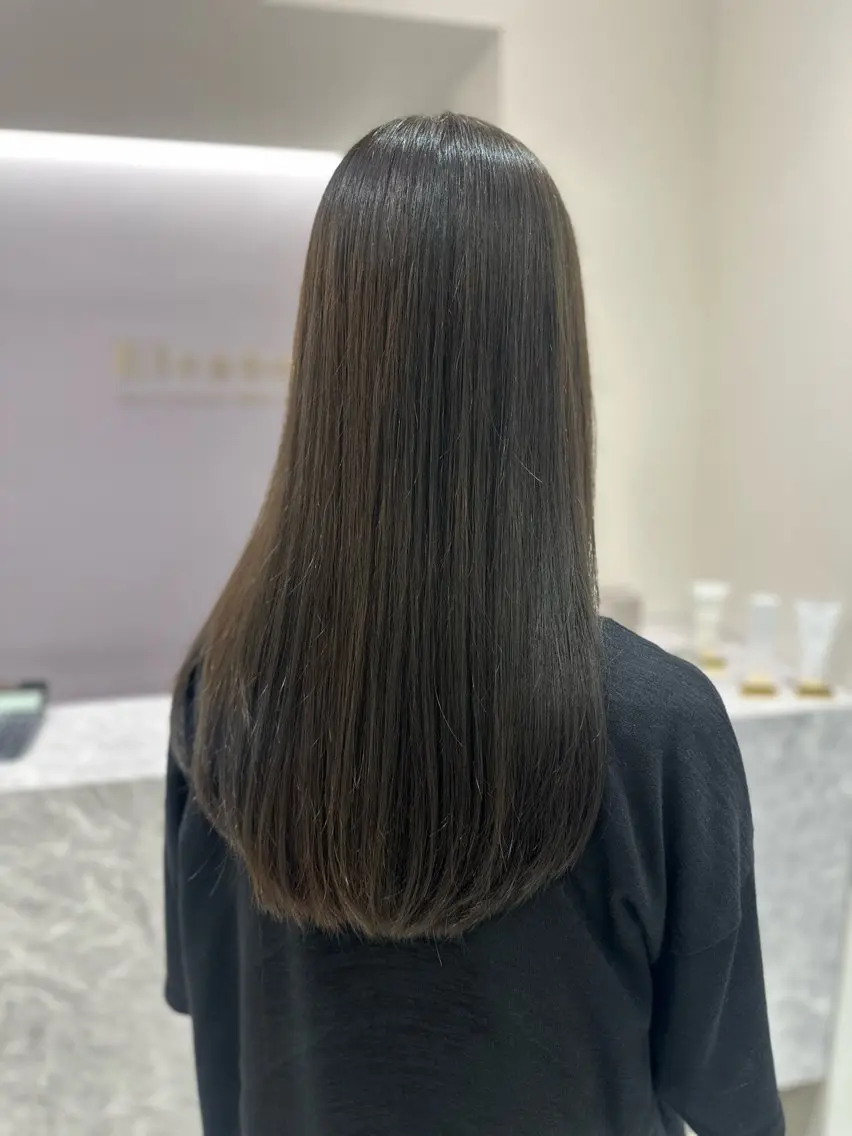 ロング カラー カット ヘアカラー トリートメント 韓国レイヤー✨ yasuko銀座のヘアスタイル