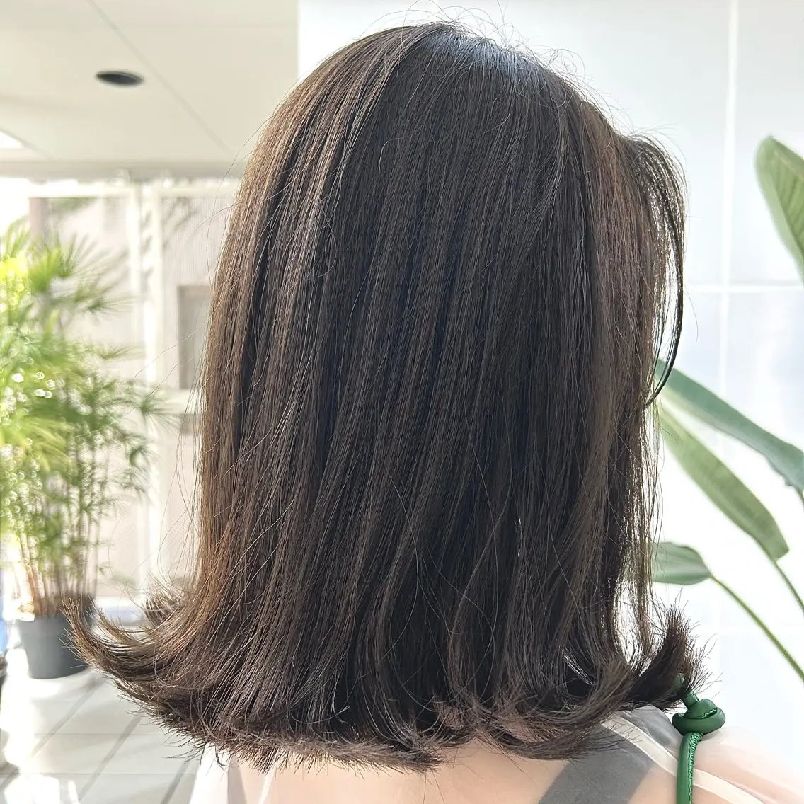 ミディアム 韓国風ヘア レイヤーカット カット ヘアカラー 荻野 晴香のヘアスタイル