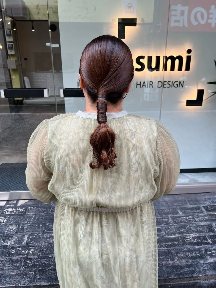 セミロング カラー ヘアアレンジ 「sumi」 AMIのヘアスタイル