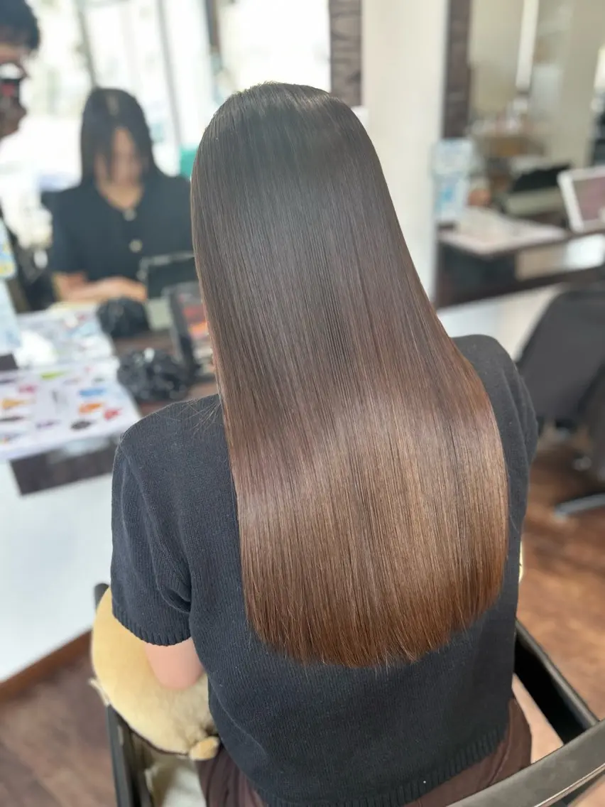 ロング 縮毛矯正 斉藤 陸のヘアスタイル