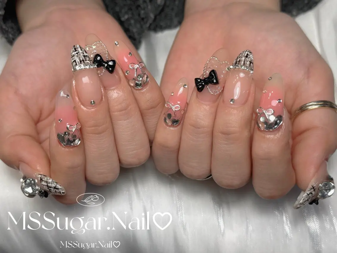 ネイル ハロウィン ロングネイル マグネットネイル スカルプネイル ネイルチップ ハンドネイル MSSugar Nailのネイルデザイン