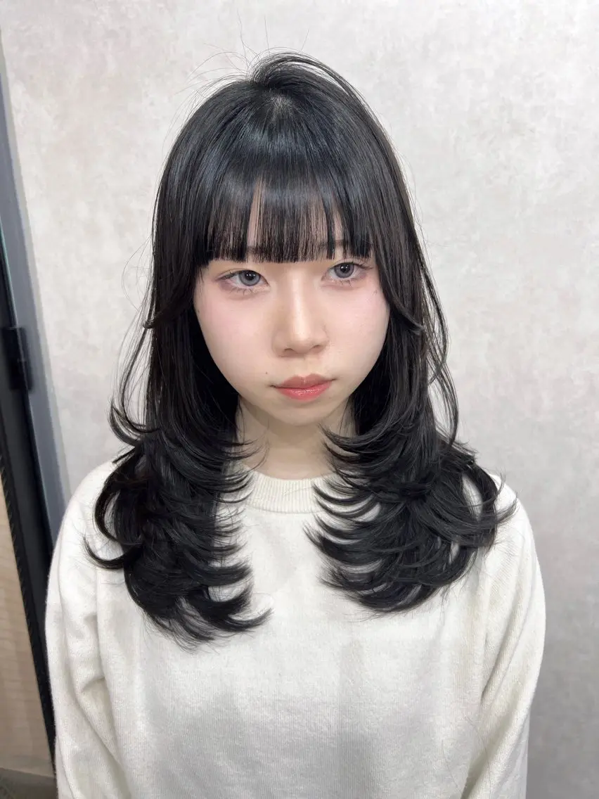セミロング カット トリートメント maya🇰🇷韓国 レイヤー/顔まわりのヘアスタイル