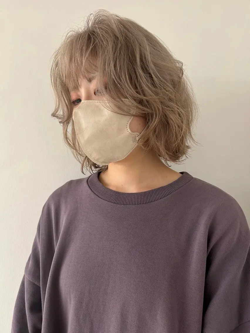 セミロング カラー ヘアカラー トリートメント ケアパーマ/ケアブリ ーチdaisukeのヘアスタイル