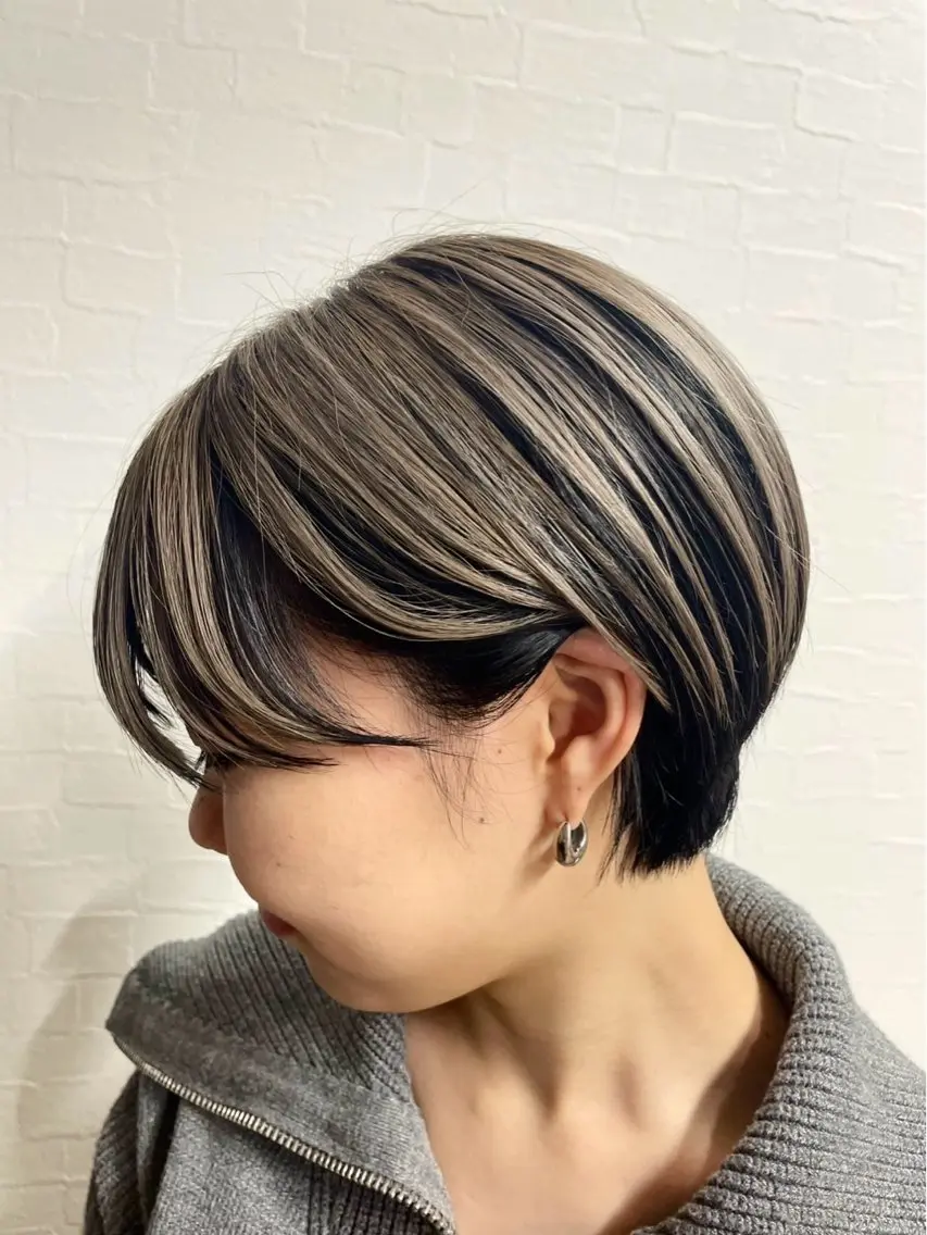 ショート カラー カット ヘアカラー 【hair mic】 植田隆文のヘアスタイル