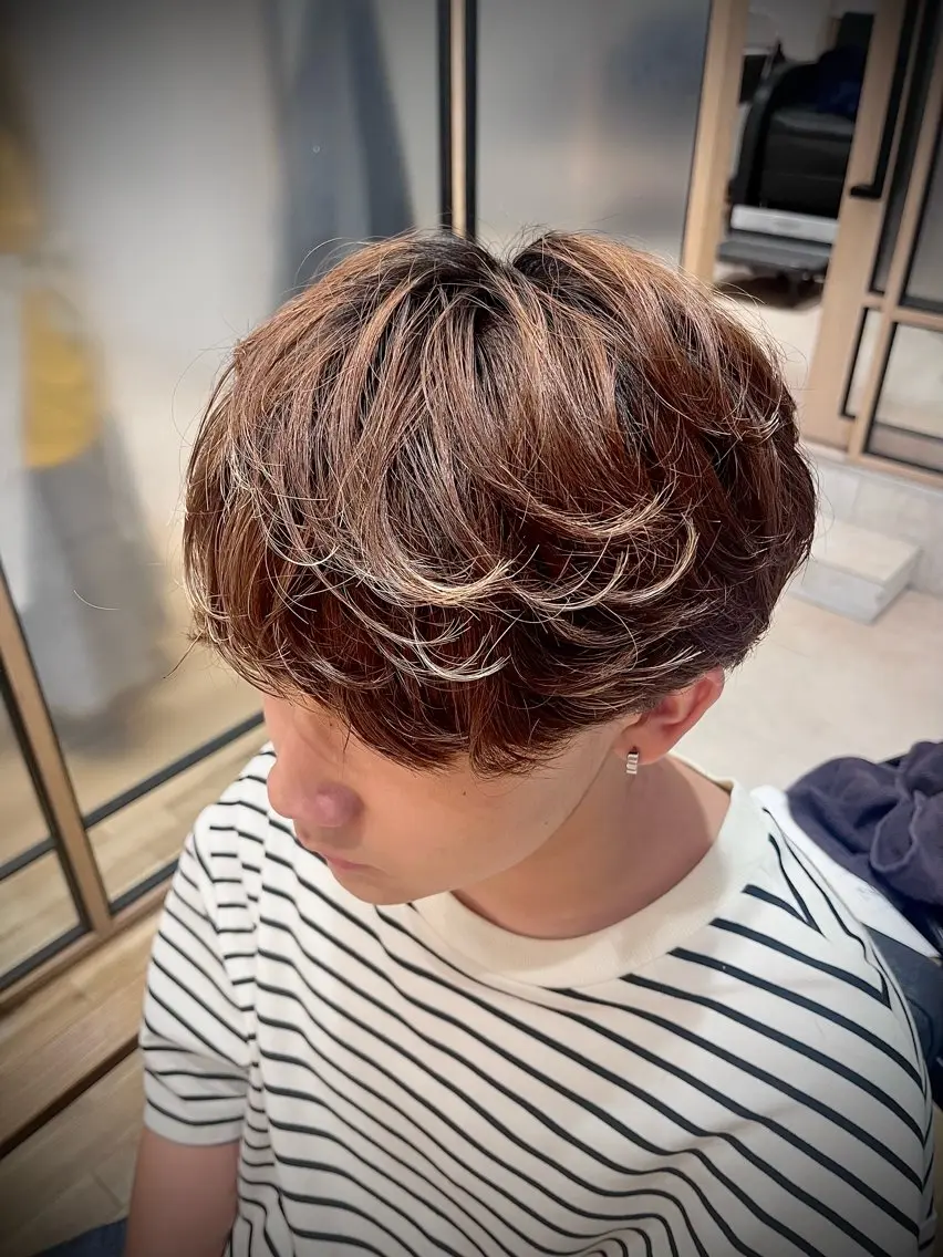 カラー メンズ メンズハイライト ハイライトカラー 🟦メンズ特化🟦 たかしま　あさひのヘアスタイル