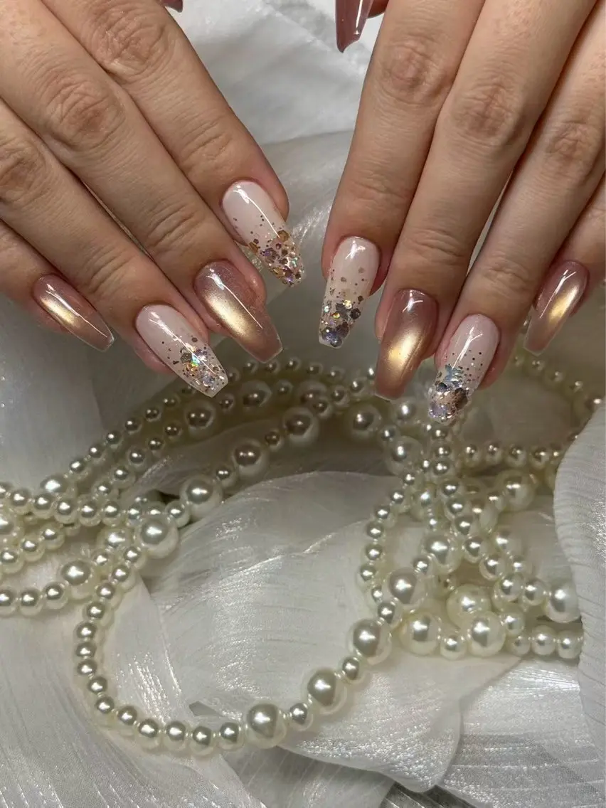 ネイル アートネイル チークネイル 長さ出し マグネットネイル 持ち込み 長出し専門店🎀 HARO💕Nailのネイルデザイン