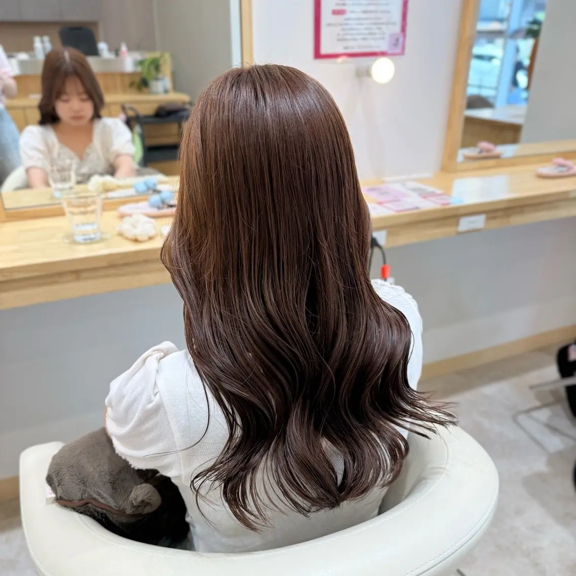 ロング カット ヘアカラー トリートメント ゆんな/ﾀﾞﾌﾞﾙ ｶﾗｰ/髪質改善のヘアスタイル