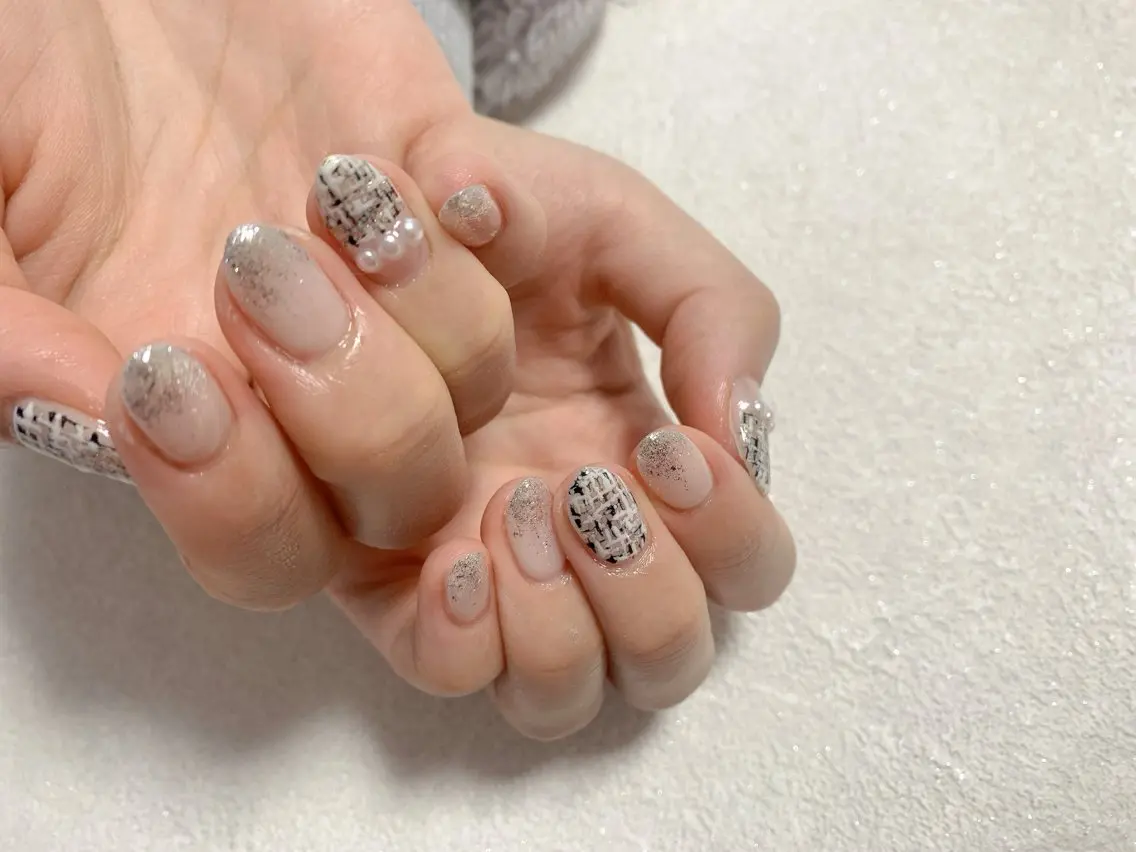 ネイル フレンチネイル ジェルネイル 韓国ネイル メンズネイル パラジェル kiki nail たまプラーザのネイルデザイン